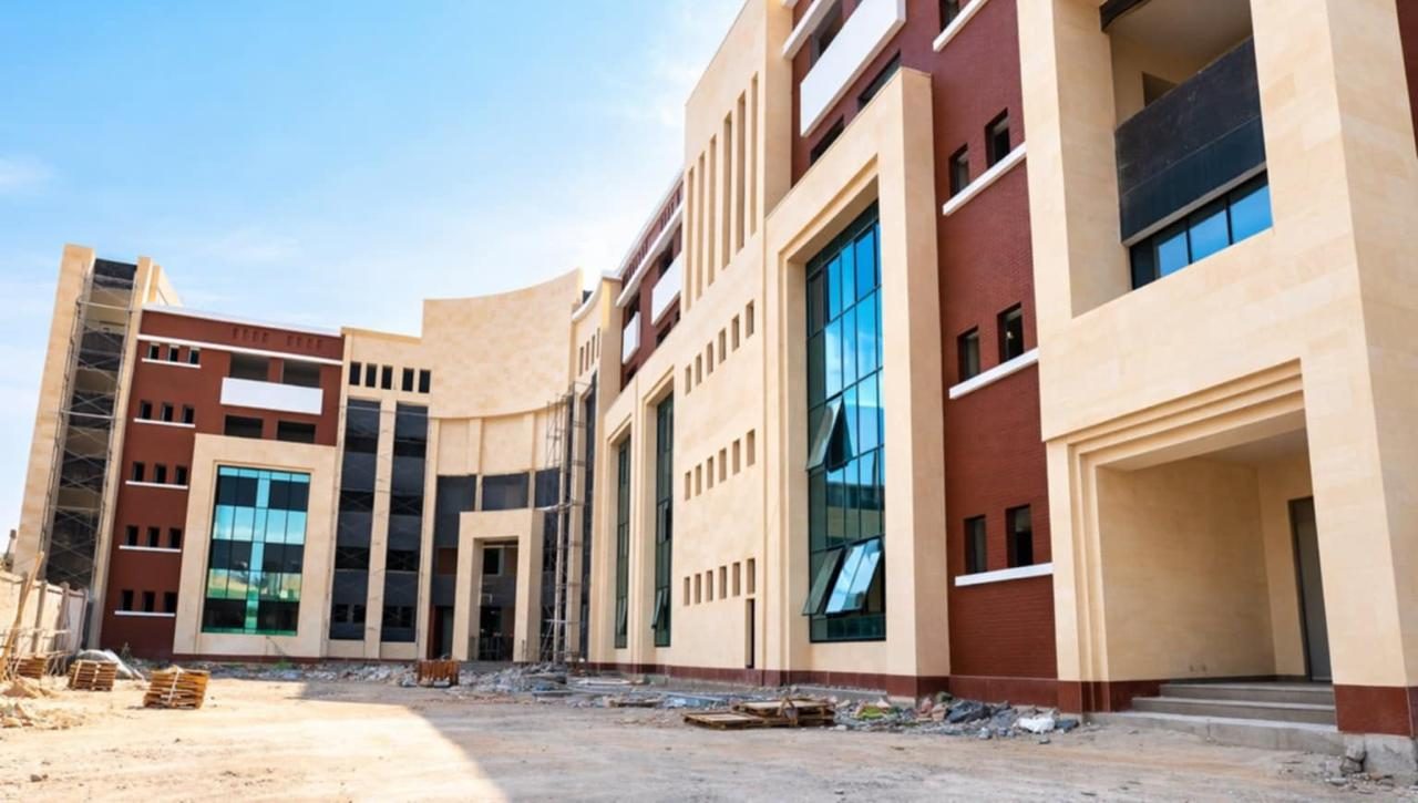 The main courtyard of the El Manara campus